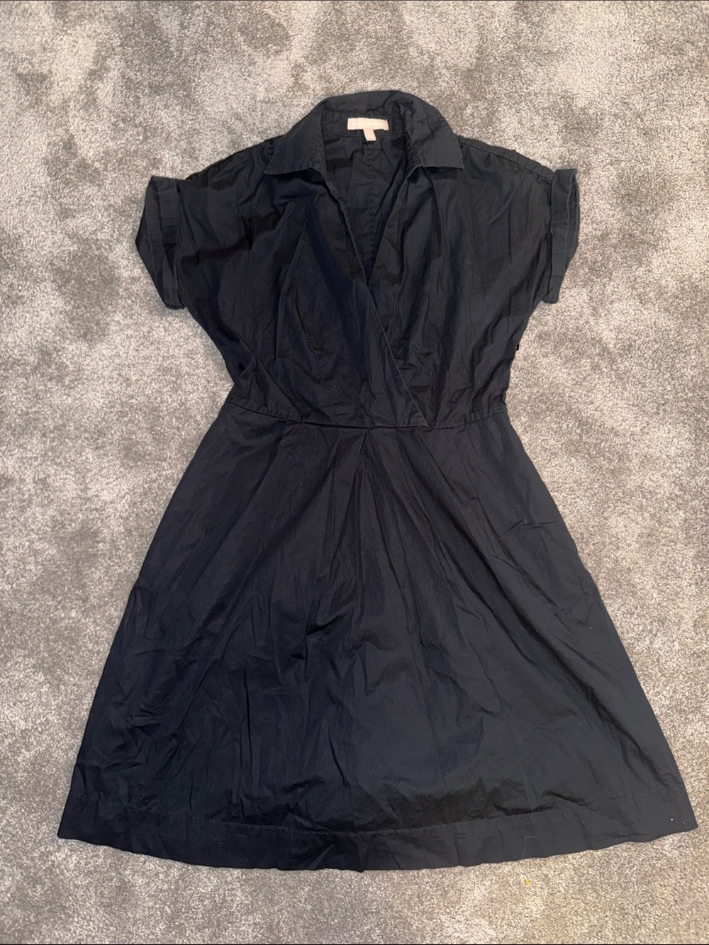 Banana Republic Black Shirtwaist Dress - Women's Collared Wrap Style